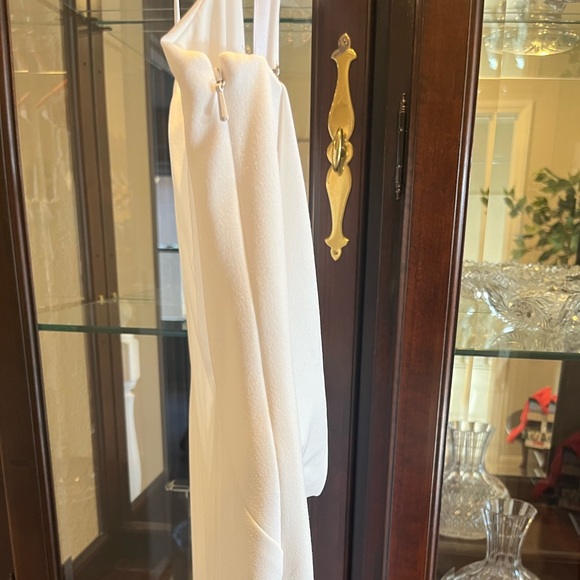 Katie May White Mermaid Spaghetti Strap Sweetheart Neckline Midi Dress Small - Picture 6 of 15